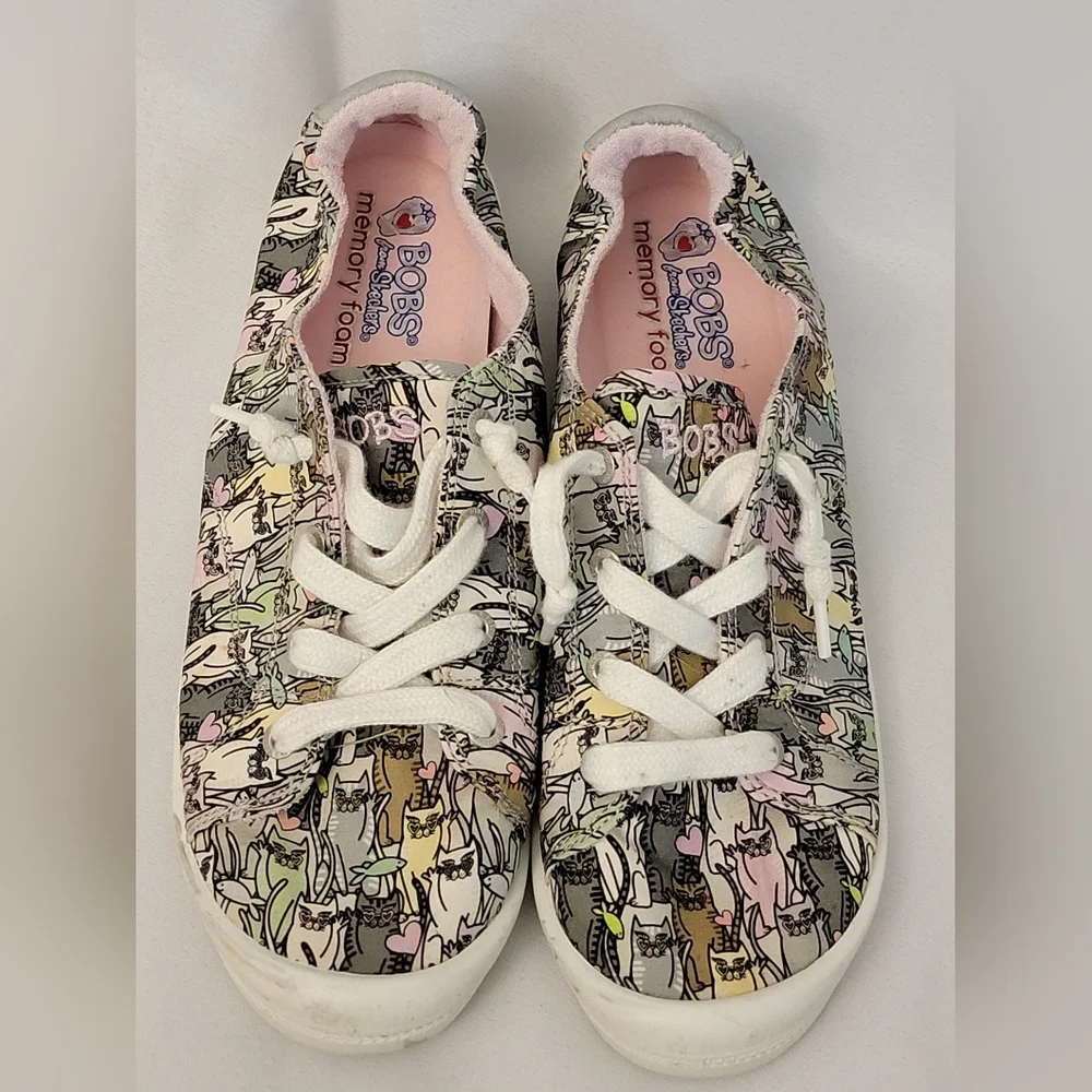 Bobs From Skechers Memory Foam Sneakers Cats Size 10 - Picture 4 of 11